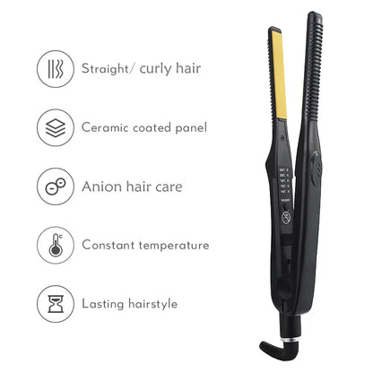 3/10 Lápis Filina plana mini alisadores de cabelo Fens de barba Ferro de barba Ferro pequeno Ferro plano para alisadores de cabelo curto