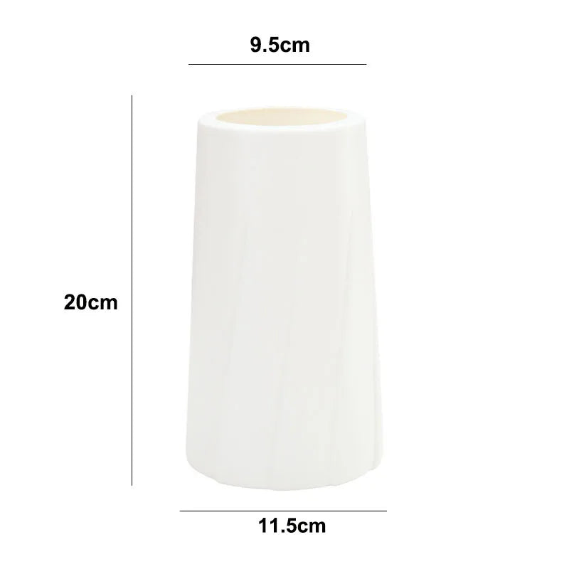 Morandi Plastic Vase Living Room Decoration Ornaments Modern Origami Plastic Vases for Flower Arrangements Home Decoration