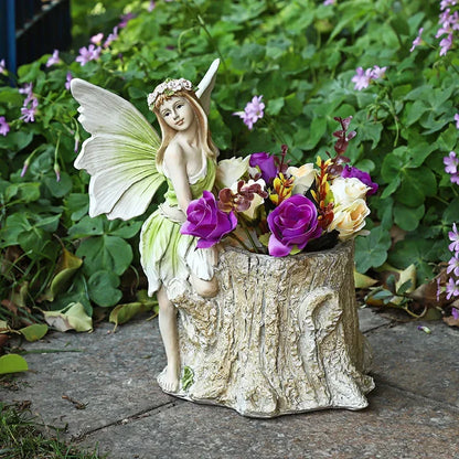 Decorazione di orticoltura giardino artigianato per ragazze fate fiorite pentole di fiori creativi arredi per la casa decorazioni statue in resina