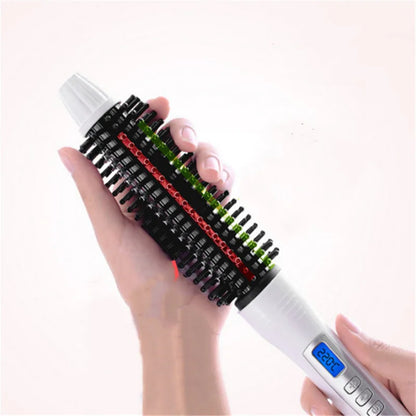 Fast Heater Electric Magic Hair Brush Multifunctional Straightener & Curler Comb Simply Straighter Round Hairbrush Salon Style