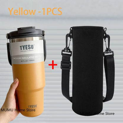 Tyeso Stainless Steel Coffee Cup Cold And Hot Double-layer Insulated Cup Tumbler Thermo Water Bottle Car Travel Mug Vacuum Flask