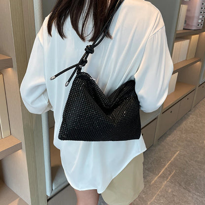 Mulheres brilhantes bolsas chiques sparkle satchel embreagem elegante bolsa de moda zíper com cinta versátil bolsa de noite ajustável