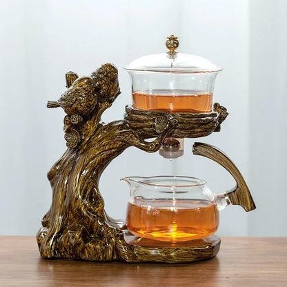 Heat-resistant Glass Teapot Holder Base Tea infusers Tea Ware Automatic Tea Set  Making  Kungfu Teapot