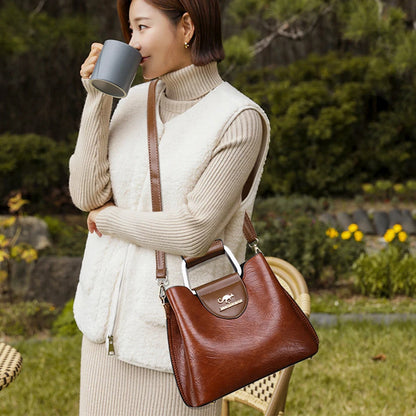 Sacs à main de créateur de luxe pour femmes 2024 Femelle en cuir d'huile de marque Épaule cross-body messager sac fourre-tout petit sac de mode