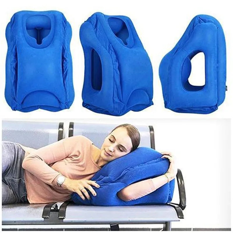 1pc na napuhavanje jastuka za putni jastuk za glavu za glavu za glavu za glavu jastuka za avion za avion ured za odmor vrat jastuci za spavanje