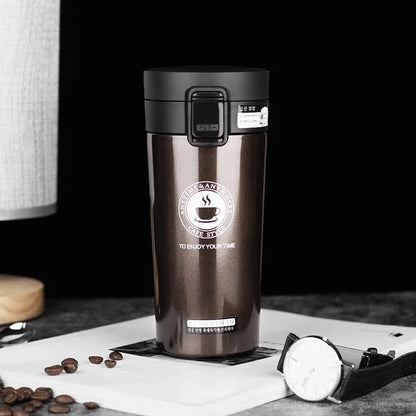 500ml Thermal Mug Double Wall 304 Stainless Steel Coffee Cup Vacuum Flask Thermos Water Bottle Tea Coffee Leak-proof Thermos Mug