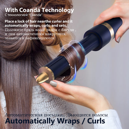 Negativní iontový vysoušeč vlasů 6-v-1 Profesionální vysoušeč vlasů Curling Multi-styl Curler Auto Waver Iron Hot Air Breat Found Dryer