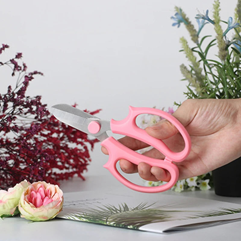 2Pcs Garden Scissors Floral Shears Professional Flower Scissor  Comfortable Grip Handle Pruning Shear