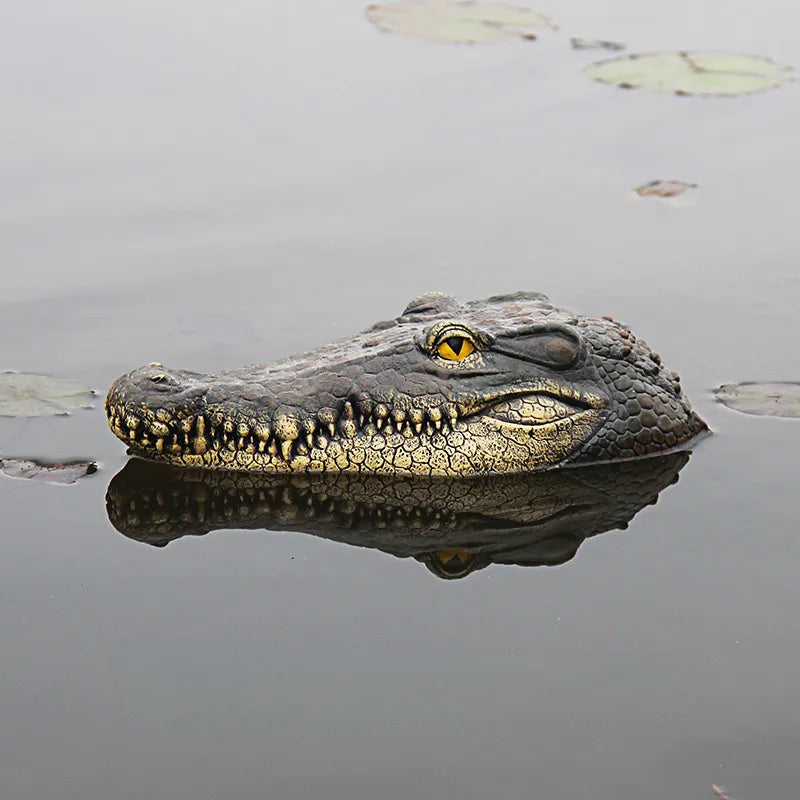 Oborri i kokës së krokodilit pellg pellgje lundruese zbukurime të kafshëve simulim pishina simulimi zbukurime kopsht dekorimi në natyrë