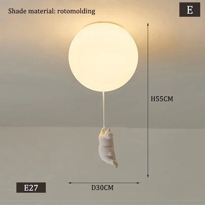 Kids Hanging lamp Cartoon Bear Pendant Lights for  Rooms Bedroom Lamp Children's Room Decor LED