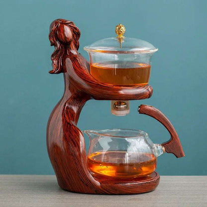 Heat-resistant Glass Teapot Holder Base Tea infusers Tea Ware Automatic Tea Set  Making  Kungfu Teapot