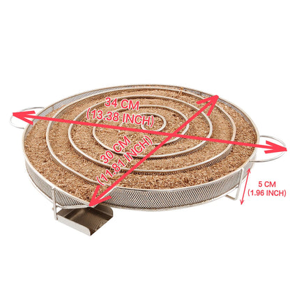 مولد الدخان البارد شبكات شواء الفحم المستديرة 7.87 / 13.38 بوصة رقائق خشب التفاح المدخن ملحقات شواء الشواء لسمك السلمون