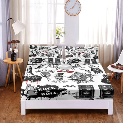 Strøelse sæt drømfanger monteret ark sæt seng sæt madras dækker fire hjørner elastisk bånd non slip sengeplader og pudebetræk