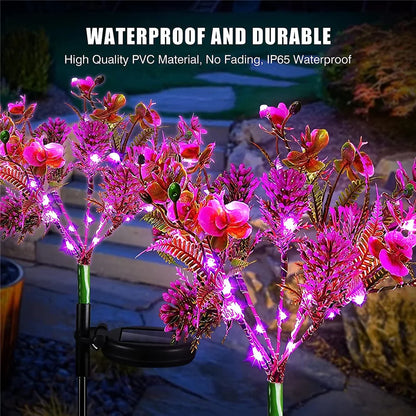1 pc sollys udendørs have dekorativ solcelledrevet phalaenopsis blomsterlys vandtæt IP65 havearbejde gaver til kvinder