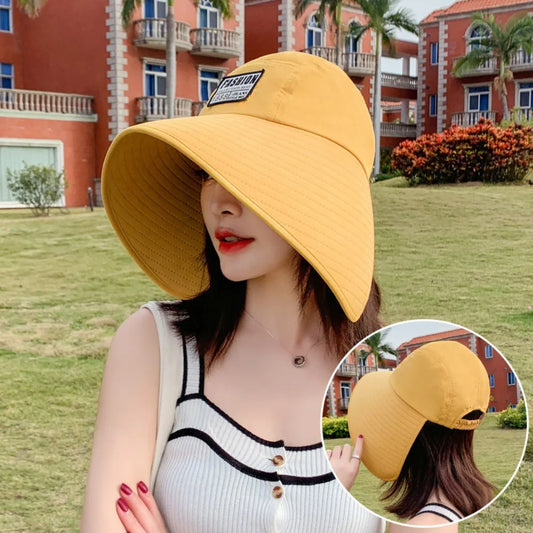 הגנה על UV נשים כובע מגן אופנתי גדול שולי הגנה מפני הגנה מפני הגנה מפני נושם הגנה על השמש כובע קיץ נסיעות