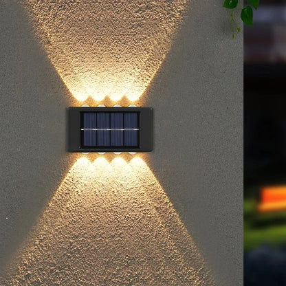 Lampa de perete solar cu 10 la distanță exterioară în sus și în jos lumini solare luminoase iluminare grădină decorare scări gard lumina soarelui