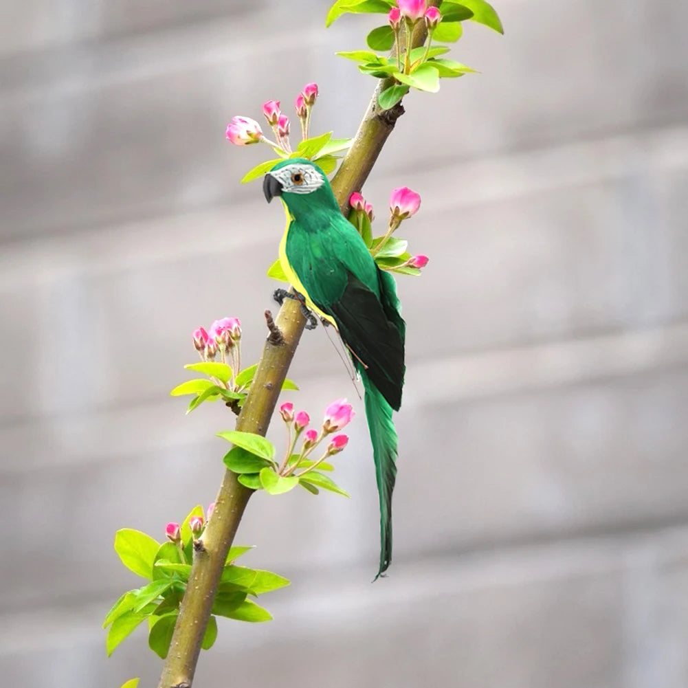 28 cm ręcznie robione pianki piankowe sztuczne papuga imitacja ptak model figurka pianka ptaki papugi domowe ozdoby dekoracji ogrodu