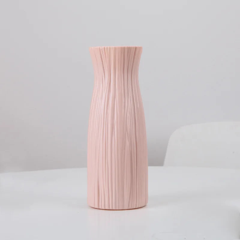 Morandi Plastic Vase Living Room Decoration Ornaments Modern Origami Plastic Vases for Flower Arrangements Home Decoration