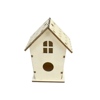 Casa di uccelli in legno naturale Nest per una scatola simulata decorativa creativa creativa creativa per artigianato per il fringele wren Chickadee