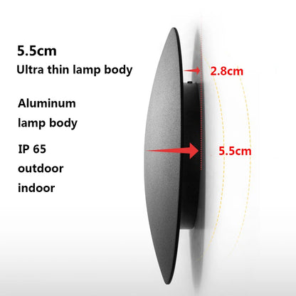 Aluminum Outdoor waterproof wall lamp, courtyard garden, modern and minimalist balcony, living room, bedroom, indoor wall lamp