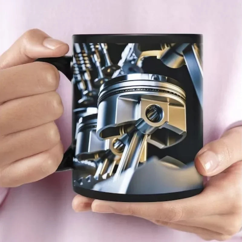 1PC Creative Engine Engine Ceramic Coffee Mug Cup Water Cup Car Motorcycle Festival Gifts