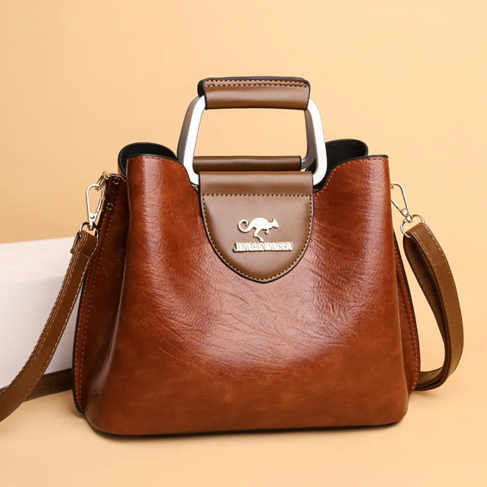 Sacs à main de créateur de luxe pour femmes 2024 Femelle en cuir d'huile de marque Épaule cross-body messager sac fourre-tout petit sac de mode