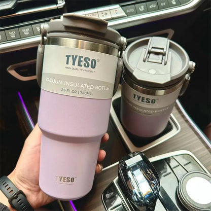 Tyeso Stainless Steel Coffee Cup Cold And Hot Double-layer Insulated Cup Tumbler Thermo Water Bottle Car Travel Mug Vacuum Flask