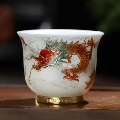 China Ceramic Unusual Glaze Jingdezhen Porcelain Cup Glaze Aesthetic For Kung Fu Puer Oolong Tieguanyin Flower Tea Ceremony