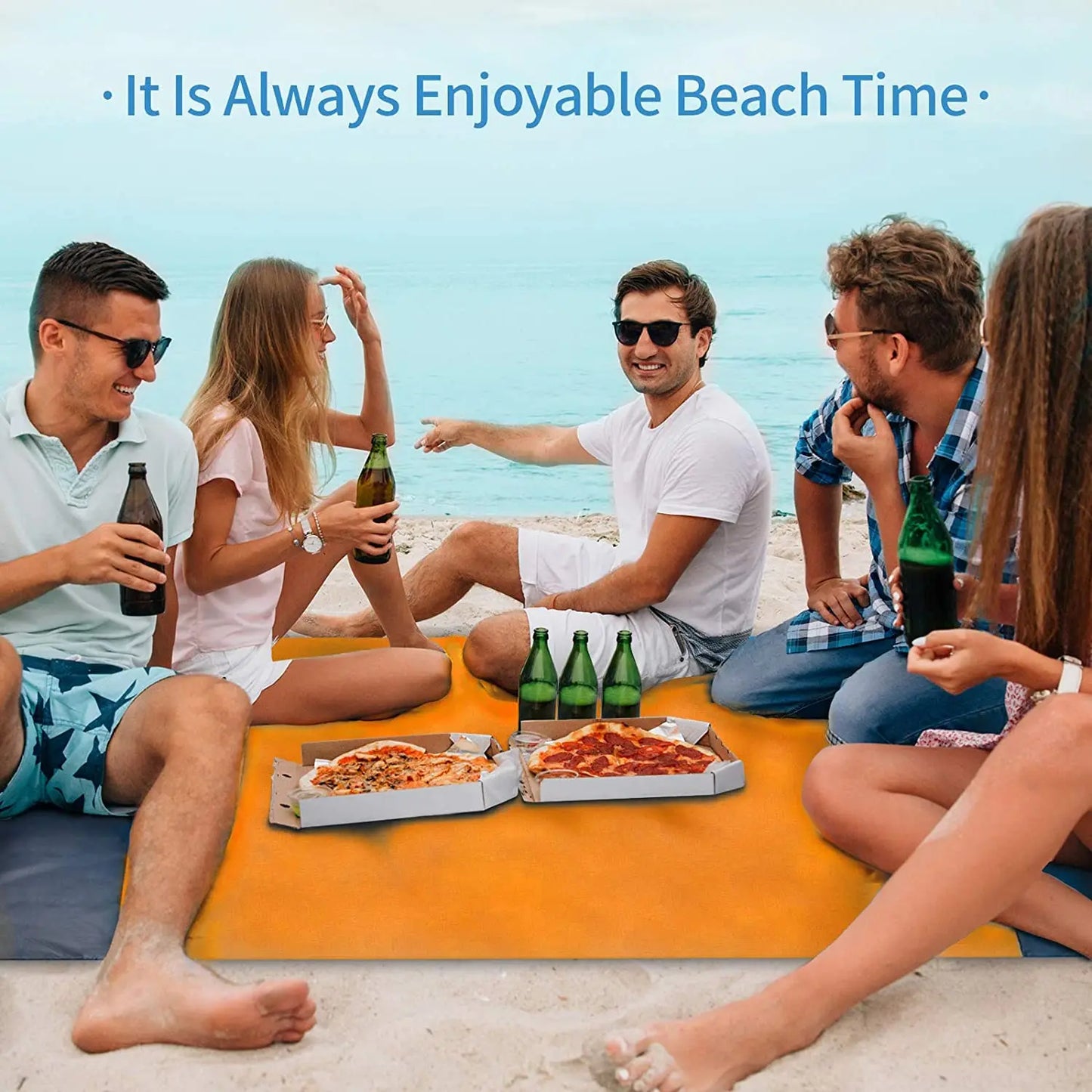 200 × 210 manta de bolsillo a prueba de agua Meta de campamento plegable colchón portátil portátil liviano estatera de picnic de arena playa