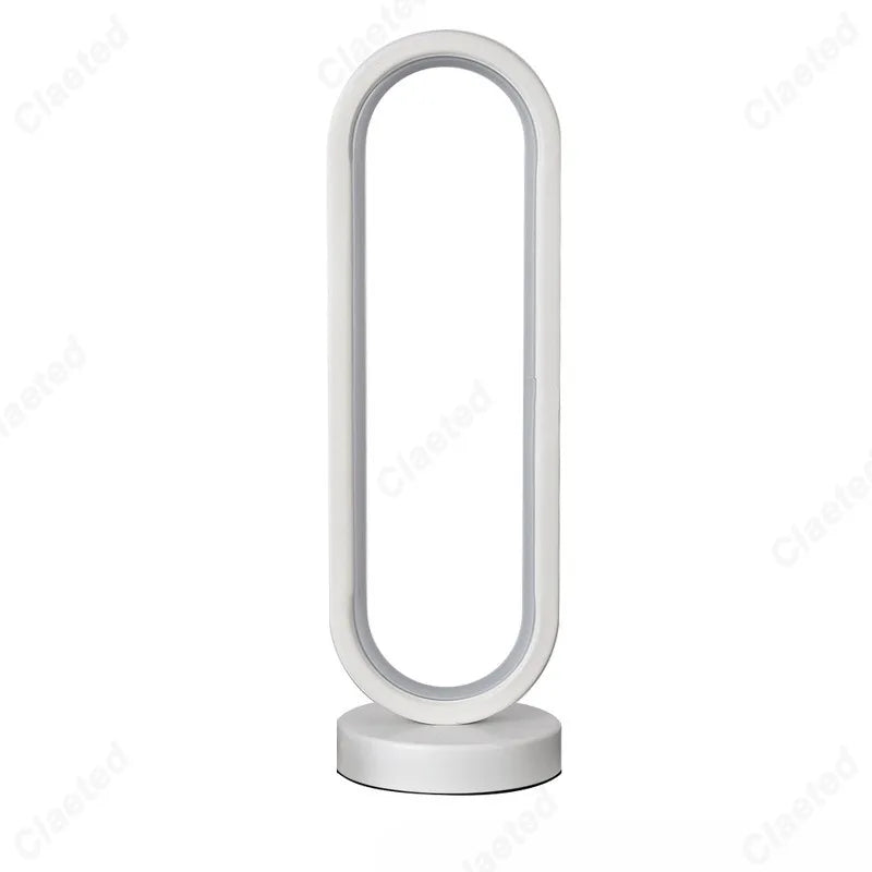 LED Oval Desk Lamp Retro Simple Dimmable USB Plug-in Bedroom Bedside Lamp Warm Bar Restaurant Atmosphere Decoration Lighting