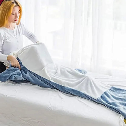 Hainhuopa aikuinen sarjakuva makuupussi Pyjama hupullinen lämmin flanelli hauska kotivaatteet Shark Onesie -makuupussi talvi lämmin huopa