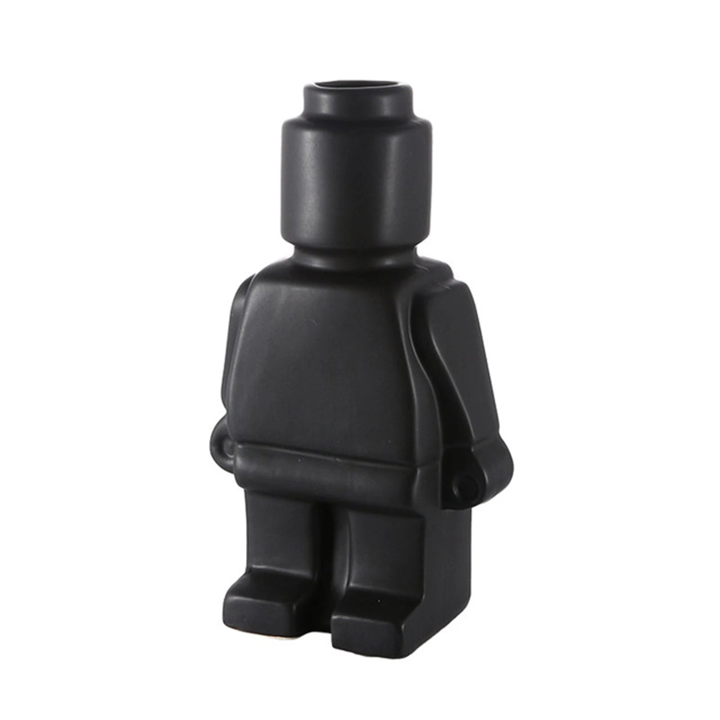 Minifigure Building Blocks Resin Robot Flower Vase Home Decoration Modern Home Interior Office Desk Decoration Pendants ваза 화병