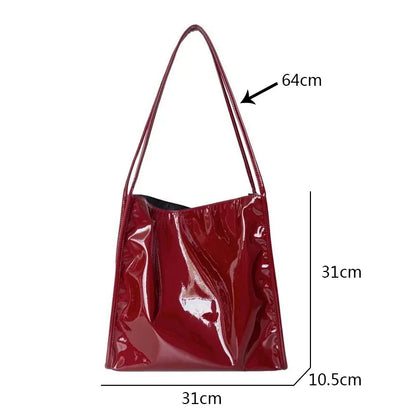 Modna patentna kožna ženska vrećica za ramene vintage ženske casual tote torbice veliki kapacitet dame torba za kupovinu