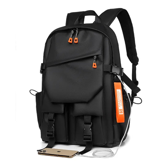 Mochila masculina de luxo de alta qualidade 15.6 laptop mochila de alta capacidade Backpacks de bolsas de moda à prova d'água para homens
