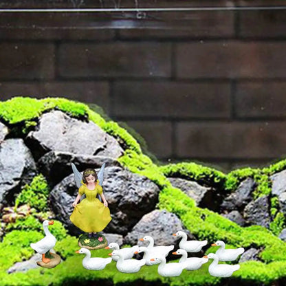 Hedgehog Resin Crafts Knickknacks Flower Fairy Tale Jardín Props Estatuas de animales Home Multicolor Micro Landamento