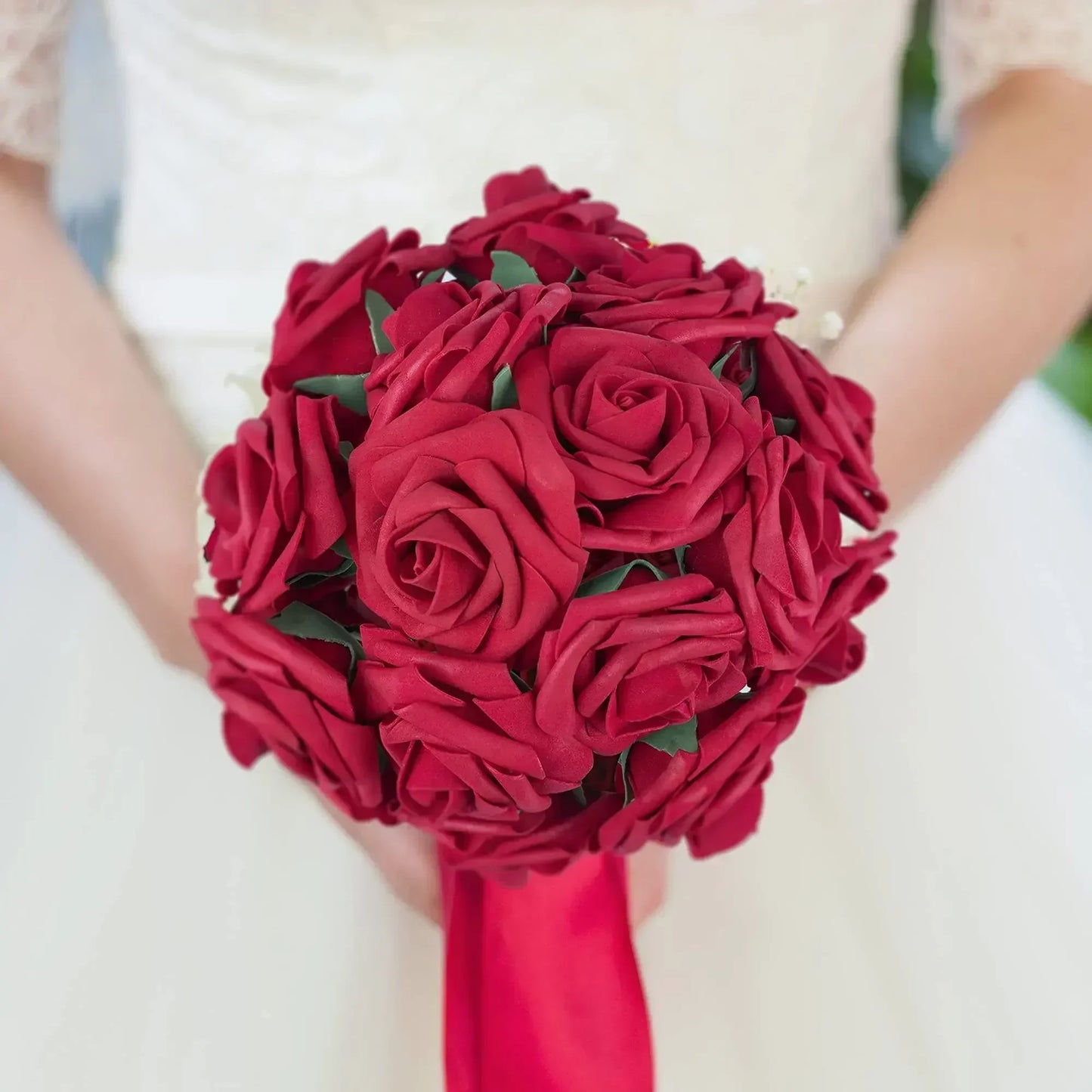 Flores artificiales de rosa 25 piezas de espuma rosas falsas rames de boda centros de mesa de la madres v valentina regalos decoración de la fiesta