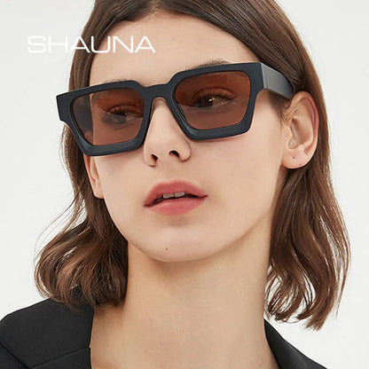 Shauna Ins Populäre Frauen quadratische Sonnenbrille Retro -Männer getönte Farbtöne UV400