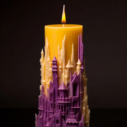 3D -s kastély szilikon gyertya penész tündér ház építési szappan gyanta gipszkészítés szerszámok süteménydekoráció esküvői születésnapi kézműves ajándék