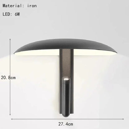 Spanish Designer Dining Room Aisle Corridor Minimalist Creative Mushroom Umbrella Shaped LED Rotating Wall Lamp Home Decor