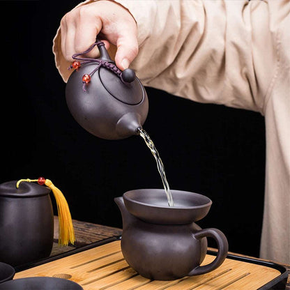 Exquisite Shape 360 Rotation Tea Maker and Infuser Porcelain Chinese Gongfu Tea Set Ceramic Tea Cup