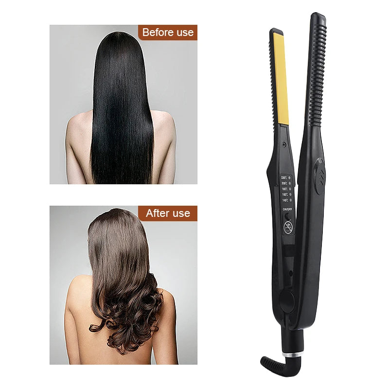 3/10 Lápis Filina plana mini alisadores de cabelo Fens de barba Ferro de barba Ferro pequeno Ferro plano para alisadores de cabelo curto