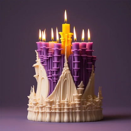 ثلاثية الأبعاد قلعة سيليكون قالب شمع الجنية منزل بناء الصابون الراتنج الجبس صنع أدوات كعكة ديكور قوالب الزفاف عيد ميلاد الحرف هدية
