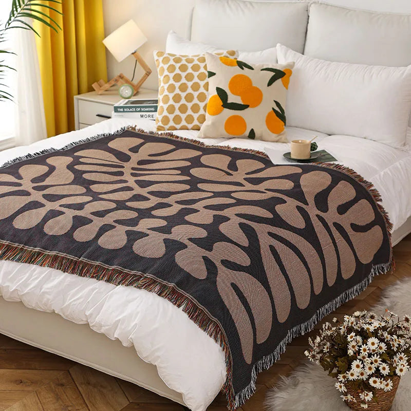 Camping -Wurf -Decke Sofa Deckeldecke Nickerchen Decke Retro American Casual Bed End Decke Decke