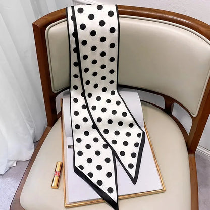 Luxus hosszú selyem sál női állati ló nyomtatás vékony keskeny sál táska hajszalag szalagkendő nők nyakkendő