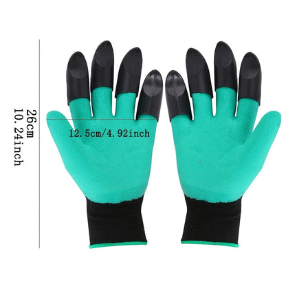 2PCS Garden Gloves with Claws for Women and Men Both Hands Gardening Work Gloves Garden Gloves Yard Work Safe Glove for Digging