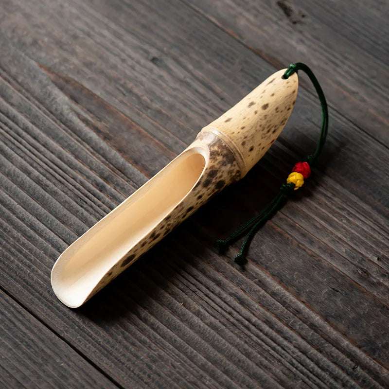 Handmade Bamboo Tea Scoop Traditional Zen Kung Fu Teaware Accessories Kitchen Seasoning Dispenser Tool Coffee Bean Spoon Shovel