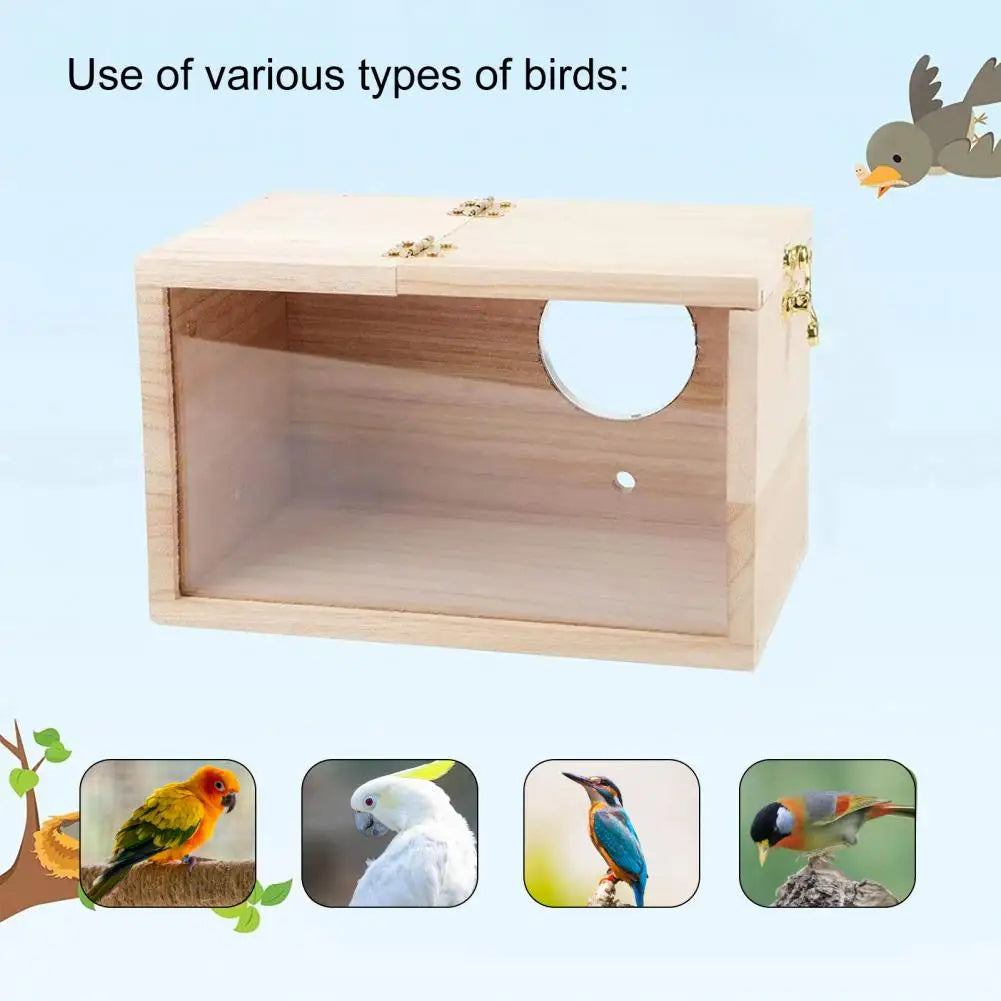 Burr gratuito parrocchetto Cockatiel Bird House Nest di pappagalli facili da pulire i bordi liscio dei bordi per nidificare le forniture per uccelli per uccelli per uccelli
