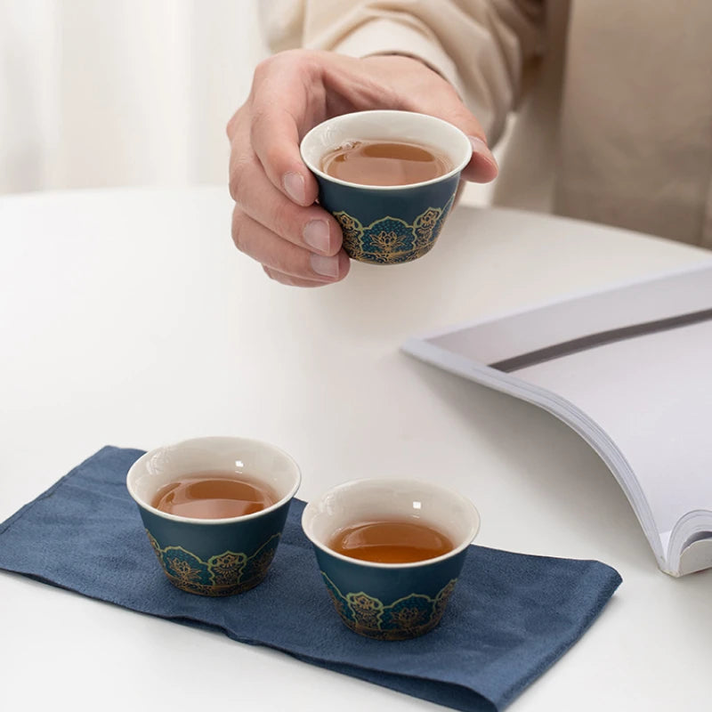 Travel Tea Set Portable Outdoor Camping Travel Tea Drinking Equipment Accompanying Tea Cup a Pot Of Three Cups