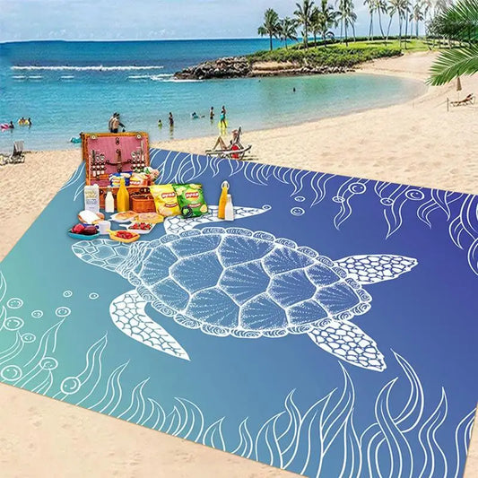 Nepremokavá plážová podložka mimoriadne veľká vonkajšia kempingová podložka prikrývka skladací piesok bezplatný vreckový matrac prenosný ľahký piknikový rohož