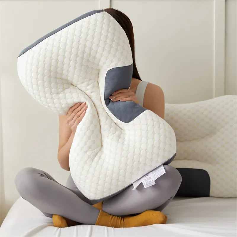 Jastëku i qafës 1PC ortopedik për të ndihmuar në gjumë dhe për të mbrojtur qafën e lartë elastike e elastike e butë e porozitetit të larë për shtratin për shtëpi hoteli